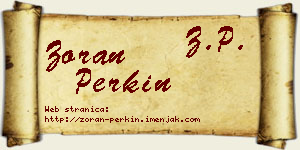 Zoran Perkin vizit kartica